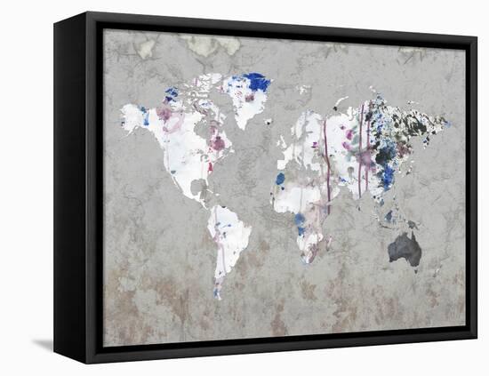 Map Your Adventures-Sheldon Lewis-Framed Stretched Canvas