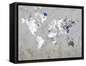 Map Your Adventures-Sheldon Lewis-Framed Stretched Canvas