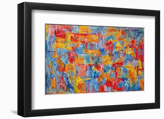 Map-Jasper Johns-Framed Art Print