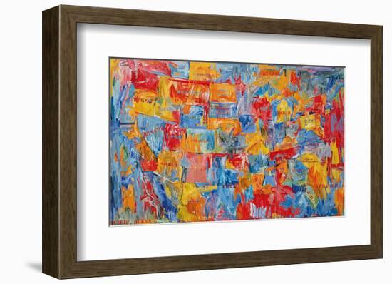 Map-Jasper Johns-Framed Art Print