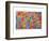 Map-Jasper Johns-Framed Art Print