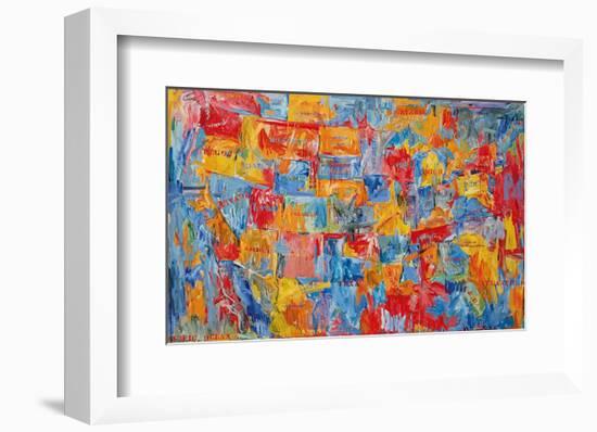 Map-Jasper Johns-Framed Art Print