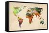 Map-Mark Ashkenazi-Framed Stretched Canvas