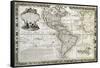 Mapa de America Meridiona y Septentrional, 1760-Louis Charles Desnos-Framed Stretched Canvas