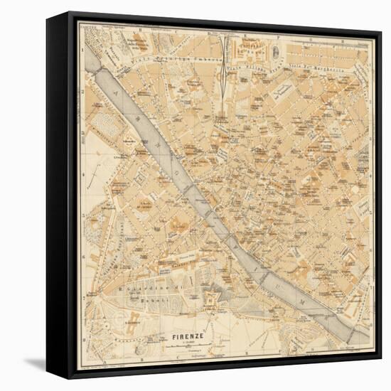 Mapa Di Firenze, 1896-Lorenzo Fiore-Framed Stretched Canvas