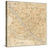 Mapa Di Firenze, 1896-Lorenzo Fiore-Stretched Canvas