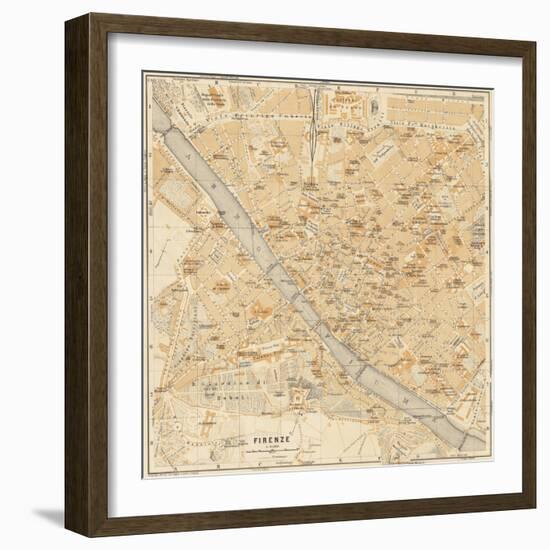 Mapa Di Firenze, 1896-Lorenzo Fiore-Framed Art Print