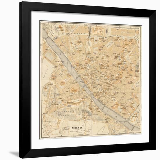 Mapa Di Firenze, 1896-Lorenzo Fiore-Framed Art Print