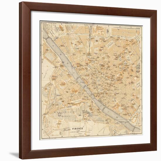 Mapa Di Firenze, 1896-Lorenzo Fiore-Framed Art Print