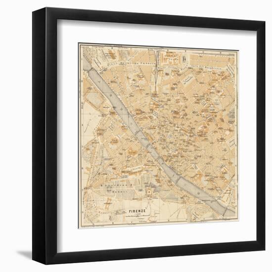 Mapa Di Firenze, 1896-Lorenzo Fiore-Framed Art Print