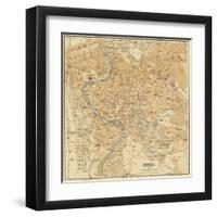 Mapa Di Roma, 1898-Lorenzo Fiore-Framed Art Print