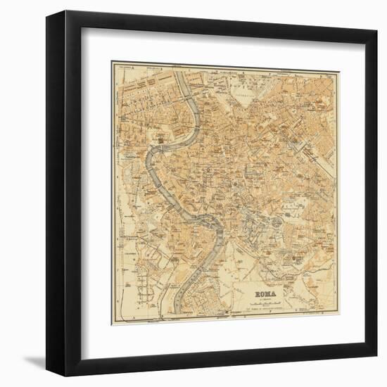 Mapa Di Roma, 1898-Lorenzo Fiore-Framed Art Print