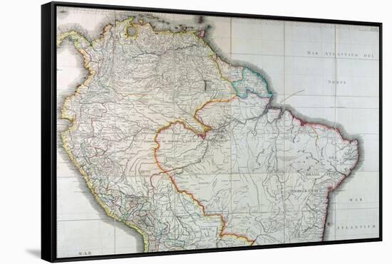 Mapa Geografico de America Meridional, 1799-Juan de la Cruz Cano y Olmedilla-Framed Stretched Canvas