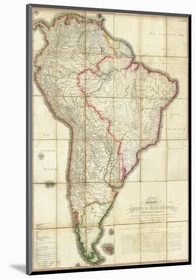 Mapa Geografico de America Meridional, c.1799-Juan De La Cruz Cano Y Olmedilla-Mounted Art Print