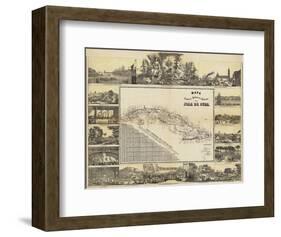 Mapa Historico Pintoresca Moderno de al Isla De Cuba, c.1853-B^ & C^ May-Framed Art Print