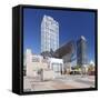 Mapfre Tower, Arts Tower, Peix, Fish sculpture by Frank Owen Gehry, Port Olimpic, Barcelona, Catalo-Markus Lange-Framed Stretched Canvas