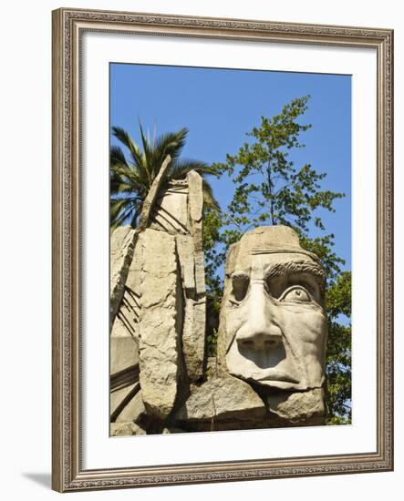 Maphuce Statue, Plaza De Armas, Santiago, Chile, South America-Michael DeFreitas-Framed Photographic Print