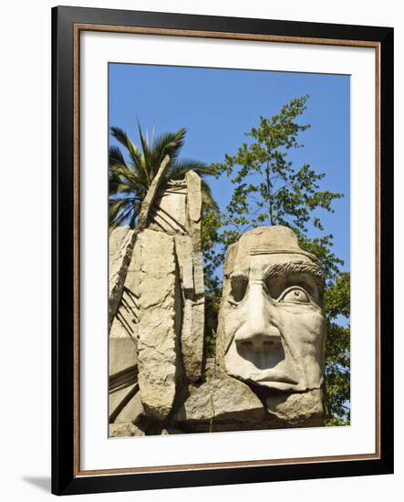 Maphuce Statue, Plaza De Armas, Santiago, Chile, South America-Michael DeFreitas-Framed Photographic Print