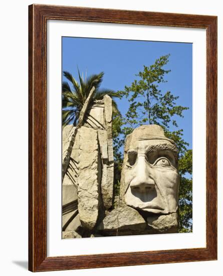 Maphuce Statue, Plaza De Armas, Santiago, Chile, South America-Michael DeFreitas-Framed Photographic Print