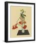 Maple and White Chrysanthemum an Autumn Arrangement-Koun Ohara-Framed Art Print