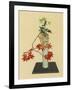 Maple and White Chrysanthemum an Autumn Arrangement-Koun Ohara-Framed Art Print