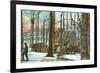 Maple Sugar Camp, Vermont-null-Framed Art Print