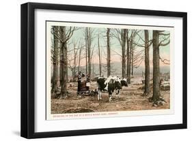 Maple Sugar Camp, Vermont-null-Framed Art Print