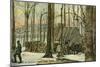Maple Sugar Camp, Vermont-null-Mounted Art Print