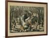 Maple Sugaring, Early Spring in the Northern Woods, 1872-Currier & Ives-Framed Giclee Print