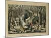 Maple Sugaring, Early Spring in the Northern Woods, 1872-Currier & Ives-Mounted Giclee Print