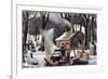 Maple Sugaring-Currier & Ives-Framed Giclee Print