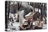 Maple Sugaring-Currier & Ives-Stretched Canvas