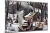 Maple Sugaring-Currier & Ives-Mounted Giclee Print