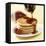 Maple Syrup Pouring over a Stack of Pancakes-Paul Poplis-Framed Stretched Canvas