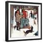 "Maple Syrup Time in Vermont," February 17, 1945-Mead Schaeffer-Framed Premium Giclee Print