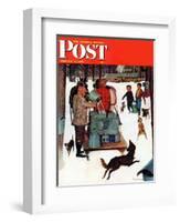 "Maple Syrup Time in Vermont," Saturday Evening Post Cover, February 17, 1945-Mead Schaeffer-Framed Giclee Print