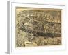 Maplewood, New Jersey - Panoramic Map-Lantern Press-Framed Art Print