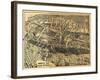 Maplewood, New Jersey - Panoramic Map-Lantern Press-Framed Art Print