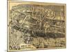 Maplewood, New Jersey - Panoramic Map-Lantern Press-Mounted Art Print