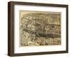 Maplewood, New Jersey - Panoramic Map-Lantern Press-Framed Premium Giclee Print