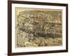 Maplewood, New Jersey - Panoramic Map-Lantern Press-Framed Art Print