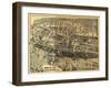 Maplewood, New Jersey - Panoramic Map-Lantern Press-Framed Art Print