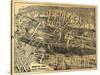 Maplewood, New Jersey - Panoramic Map-Lantern Press-Stretched Canvas