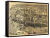 Maplewood, New Jersey - Panoramic Map-Lantern Press-Framed Stretched Canvas