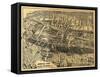 Maplewood, New Jersey - Panoramic Map-Lantern Press-Framed Stretched Canvas