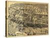 Maplewood, New Jersey - Panoramic Map-Lantern Press-Stretched Canvas