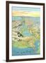 Mapof the Suez Canal-null-Framed Art Print