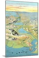 Mapof the Suez Canal-null-Mounted Art Print