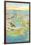 Mapof the Suez Canal-null-Framed Art Print