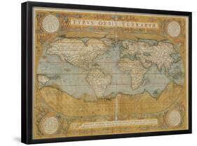 Mappa Del Mondo - Antique Style World Map Poster-null-Framed Poster